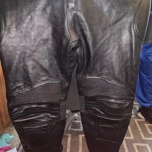 Leather motorcycle pants